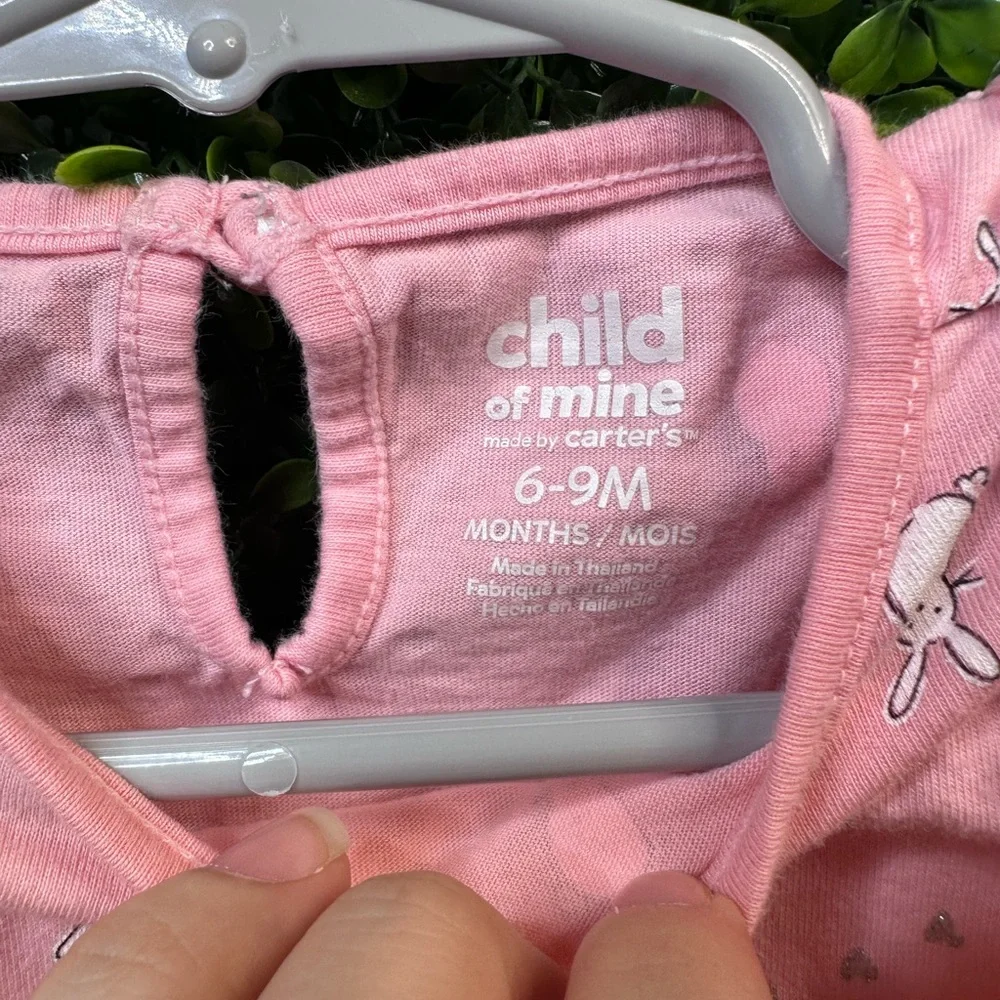 Carter's Pink‎ Bunny Print Baby Outfit